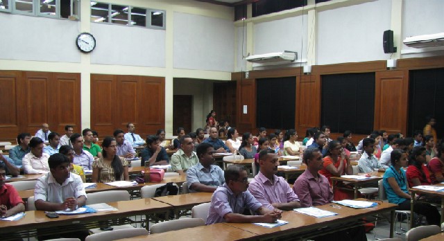 Some of the participants in the one-day workshop at the auditorium, MRI